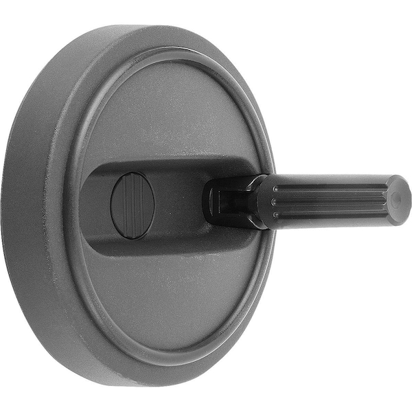 Handwheel D1=80, Reamed Hole W Slot D2=10H7, B3=3, T=11, 4, Size:1, Plastic, Comp: Plastic,